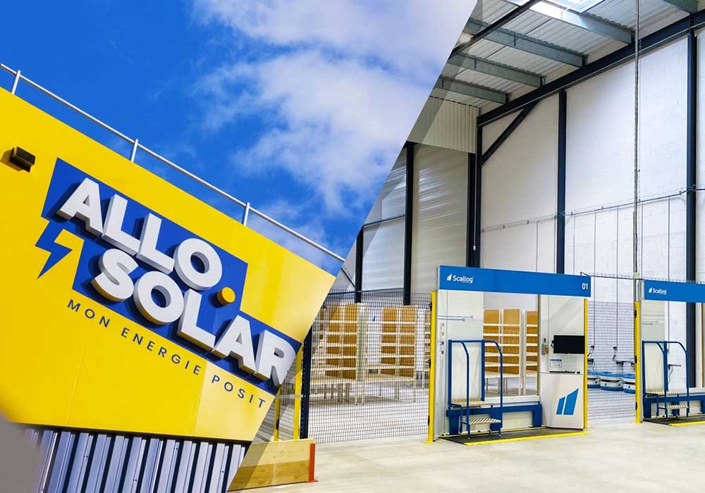 La robotique SCALLOG au cœur de la plateforme logistique 100 % automatisée d’ALLO SOLAR pour devenir « l’Amazon du Photovoltaïque » !